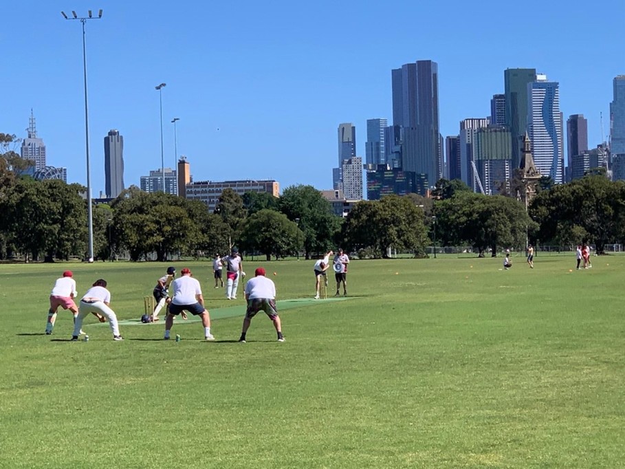 UK quokkas fielding with a slips cordon and tight set field
